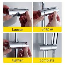 Shower Head Holder, Slide Bar Adjustable Shower Head Bracket, For Slide Bar Slider Clamp Bathroom Replacement Part, Rotatable Shower Head Holder, Home Bathroom Decor, Autumn Decor Bathroom Accessories - Silver - View 10