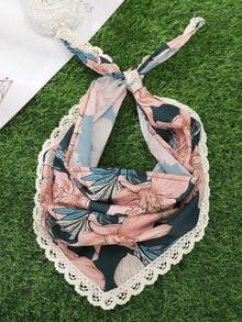 1pc Bohemian Contrast Color Triangle Headband, Photography Sun Protection Hair Scarf - Multicolor - View 17