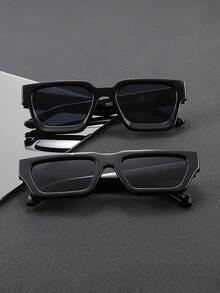 2 Pairs Men's Fashion Frame Glasses, Clever Combination Of Style And Practical Design, Suitable For Business Travel, Daily Commute, Vacation Gatherings, Fits All Face Shapes - Multicolor - View 2
