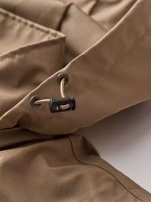 Men's Casual Fashion Hooded Sleeveless Vest Jacket, Suitable For Daily Commute And Travel, Spring/Autumn - Khaki - View 5
