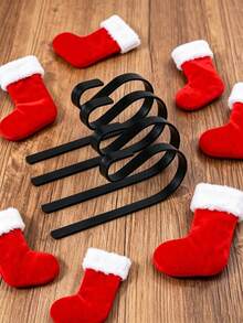 Christmas Stocking Hooks, Suitable For Fireplace Hanging - Long Sock Rack Can Also Be Used As Decorative Wreath Hook, Perfect For Use On Fireplaces, Countertops And Tables, Ideal Choice For Christmas Party Decoration, Holiday - Multicolor - View 2