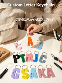 Personalized Travel Luggage Tag, Customized Backpack Name Keychain, School & Travel Identification Tag, Personalized Name Plate - Multicolor - View 1