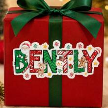 Custom Christmas Name Stickers, Personalized Holiday Letter Decals, Customized Gift Wrap Labels, Customizable Name Stickers For Presents, Christmas Party Decor, Xmas Label Sticke, Holiday Envelope Seals, Holiday Gift Tags 2026,Christmas Gift Stickers - Style B - View 3