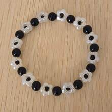 200pcs Beadia 1pack Flower Design DIY Acrylic Beads Valentines - Beige - View 5