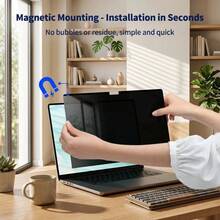 Magnetic Privacy Screen Protector Compatible With For MacBook Air 15 Inch (2023-2025, M2, M3,M4)- A2941 A3114 Removable Anti Glare Shield Laptop Privacy Filter,For Office, Airport, Cafe And Other Public Area - View 5