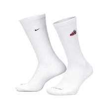 Nike Everyday Plus Unisex Sports Socks, Embroidered Pattern, Quick-Dry, Casual Mid-Calf Socks, White - Multicolor - View 3