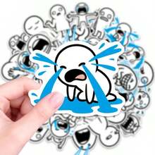 somoving 50 miếng dán sticker biểu tượng cảm xúc nhân vật đơn giản, chống nước và có thể tháo rời, họa tiết độc đáo, phù hợp cho laptop, bình nước, điện thoại di động, ví, sổ dán ảnh, cản xe, ván trượt, xe máy, vali, v.v. - Nhiều màu - Xem 4