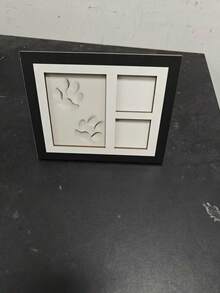 1 قطعة إطار صور DIY بطبعة أقدام الحيوانات الأليفة، مجموعة تذكارية بطبعة أقدام الكلب والقط والحيوانات الأليفة وإطار صور تذكاري، مجموعة هدايا تذكارية بنمط طبعة أقدام الحيوانات الأليفة - مقاس واحد - مشاهدة 5