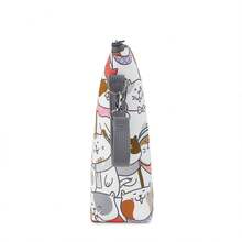 1pc Baby Bottle Insulation Bag, Suitable For Outdoor Travel And Daily Use - Red and White - View 6