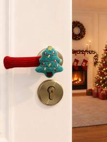 Cirelle 1/2pcs Christmas Door Handle Covers, Festive Holiday Door Decorations For Home Entryway, Room, Winter Parties And Seasonal Christmas Decor - Multicolor - View 8