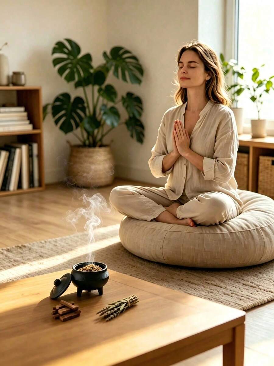 1pc Cast Iron Incense Burner With Lid, Portable Meditation Purification Bowl, Home Space Purification, Vintage Desktop Decor Ritual Ornament, Suitable For Yoga And Indoor Spiritual Use, Ritual Desktop Decor Ornament - Multiple Styles - View 1