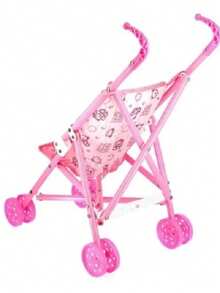 Carrinho De Boneca Infantil Pequeno - Rosa Bebê - Visão 5