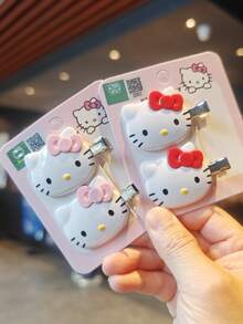 SANRIO Cute Hello Kitty Duck Mouth Hair Clip Sweet Seamless Bangs Side Clip Fashionable Cute Hair Accessory Hairpin - Multicolor - View 1