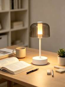 OBOVAY Cordless Rechargeable Desk Lamp, Battery Powered Lighting For Bedroom, 3-Color Stepless Dimming, Portable LED Light For Dining Room, Kitchen, Cafe, Camping, With Touch Control Night Light - 1 Piece - View 11