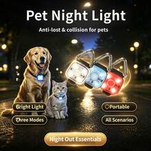 Glowing Dog Pendant Night Light, Rechargeable Pendant For Cats And Dogs, Anti-Lost Pet Collar Pendant, Suitable For Outdoor Hiking, Training And Walking - White - View 2