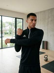 Adidas Men Sports Jackets Versatile Windproof Quick-Dry Commuting Hiking Casual H57544 - Black - View 6