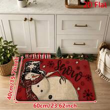 1/2/3pcs Christmas Theme Kitchen Rug, Flannel Kitchen Rug Comfortable Soft Absorbent Non-Slip Machine Washable With Non-Slip Backing Suitable For Multiple Scenes Entrance Living Room Bedroom Kitchen Dining Room Bathroom Laundry Room Hallway Christmas Holiday Decoration Home Mat - Multicolor - View 12