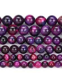 Natural Galaxy Blue-Green Tiger Eye Stone Beads, 6/8/10mm Loose Beads, For Jewelry Making DIY Necklace Bracelet Accessories - Multicolor - View 10