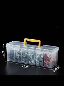 7/1pc Household Tool Storage Box, Transparent Multi-Compartment Detachable Screwdriver Wrench Storage Box, Portable Hardware Accessories Storage Box, Suitable For Storing Hardware Parts, Screws And Toys - Multiple Styles - View 5