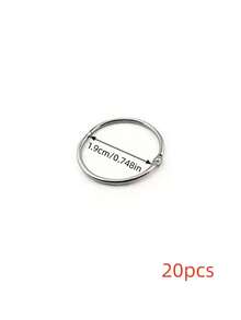 1pc/20pcs Detachable Loose Leaf Binding Rings, Perforated Metal Rings, DIY Handmade Spiral Rings, Metal Binding Puncher - Multicolor - View 13