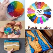 30 Colors Mica Powder Set - Vibrant, Non-Repeating Shades For Epoxy Resin, Bath Bombs, Candles, Handmade Crafts And Slime - 5g Dye - View 5