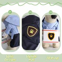 BJAYPET Pet Courier Costume Funny Dog Outfit 3D Handheld Delivery Box Role Play Costume For Holiday Party Travel Photography Fun Dog Cosplay Outfit Set With Hat - Blue - View 9