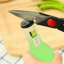1 buah Gunting Dapur Multifungsi, Gunting Profesional dari Baja Tahan Karat, Cocok untuk Memotong Sayuran, Membuka Botol, dll., Sangat Tajam, Cocok untuk Rumah, Kantor, dan Penggemar DIY - Gunting Dapur Rumah Tangga Multifungsi - View 6