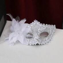 1PC Lace Floral Eye Mask For Party, Ball, Festival Costume, Suitable For Party, Ball, Graduation Party, Music Festival, Halloween Costume - Multicolor - View 7