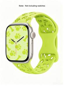 鏤空矽膠錶帶，適用於 AppleWatch 41mm 40mm 44mm 45mm 42mm 38mm 49mm 46mm，適合女性，可愛狗爪造型 AppleWatch 錶帶，柔軟矽膠透氣創意錶帶，兼容 AppleWatch Series 11 10 SE 9 8 7 6 5 4 3 2 1 Ultra AppleWatch 錶帶 - 彩色 - 查看 31