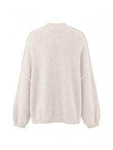Joy Knit 女款秋冬針織毛衣 時尚新款 簡約百搭 寬鬆版型 鈕扣針織長袖開襟衫 - 白色 - 查看 8