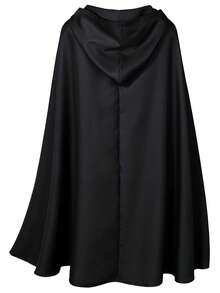Hooded Cloak Medieval Renaissance Cape Unisex Halloween Costume - Multicolor - View 9