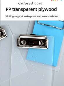 1 Set Random Color Mini Transparent Binder, With Color-Coded Memo Pad, Portable Folder Storage Set, Built-In Writing Pad And Paper Clip, Suitable For Office, Study, Travel And Other Scenes - Small Clip Notebook - View 11