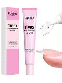 Beetles 20g 固態美甲膠凝膠，適用於 Tipex 即時 Apex 假指甲片，免擦拭免手持黏著，適合扁平甲床的 DIY 接長美甲，需搭配 UV LED 美甲燈使用 - 20g 固態美甲膠 - 查看 1