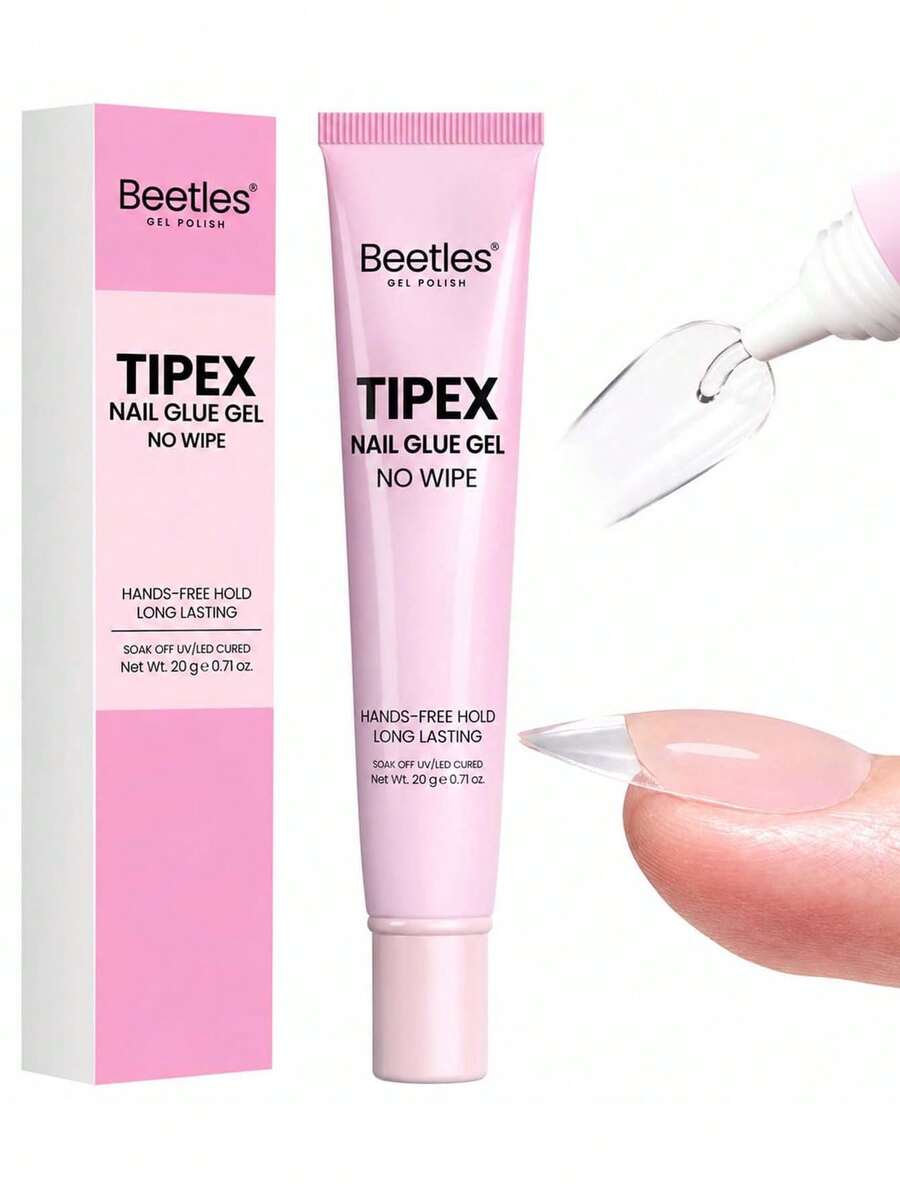 Beetles 20g 固態美甲膠凝膠,適用於 Tipex 即時 Apex 假指甲片,免擦拭免手持黏著,適合扁平甲床的 DIY 接長美甲,需搭配 UV LED 美甲燈使用 - 20g 固態美甲膠 - 查看 1