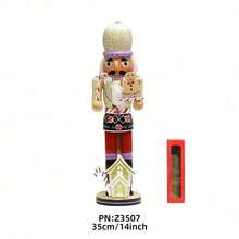 35cm Gingerbread Man Chef Calendar Nutcracker Soldier Christmas Decoration Figurine - Multi-color - View 15