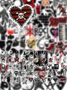 50Pcs Punk‑Style Kids Stickers, Cool Edgy Cartoon Decals For Journal Water Bottle DIY Craft Decor - Multicolor - View 2
