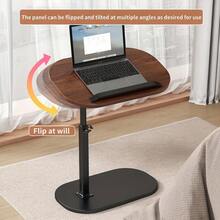 Desktop Laptop Workstation Desk, Adjustable Height Mobile Folding Side Table, Suitable For Home Living Room Bedroom, Multi-Functional Coffee Table, Bedside Table And Sofa Side Table, Ideal For Office Reception, Home Office, Holiday And Mother's Day Gift - Multicolor - View 3