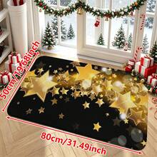 1/2/3pcs Christmas Theme Kitchen Rug, Flannel Kitchen Rug, Comfortable Soft Absorbent Non-Slip Machine Washable With Non-Slip Backing, Multi-Functional Home Floor Mat, Suitable For Doorway, Living Room, Bedroom, Kitchen, Dining Room, Bathroom, Laundry Room, Patio, Entryway, Holiday Christmas Decor Mat - Multicolor - View 14