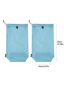 1pc Lightweight Nylon Drawstring Mesh Shoe Bag, Semi-Transparent Design, Waterproof And Dustproof, Portable Travel Luggage Organizer, Washable And Reusable For Sports, Home, Travel - Multicolor - View 29