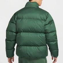 Nike ClubTherma-FIT Men's Down Jacket Fashionable Warm Outdoor Loose Comfortable Stand Collar Zipper Long Sleeve Puffer Jacket Green - Green - View 3