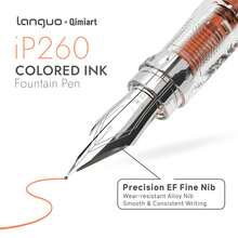 Set Pena Tinta 4 Warna Languo, Pena Tinta Isi Ulang, Ujung Pena Halus Presisi, Ujung Pena Paduan Tahan Aus untuk Menulis Halus dan Stabil, Warna Tinta Kaya, Jenuh, dan Transparan, Cocok untuk Menulis Siswa, Kaligrafi, Menggambar, Seni, Mencoret-coret, dan Hadiah Bisnis. - MultiWarna - View 6