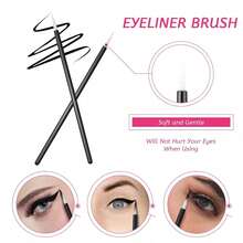 Makeup Tools, Eyeliner Brush, Mascara Brush, Lipstick Brush, Makeup Brush Set, Complete Makeup Tool Set, Makeup Gift Box Set - Black - View 5