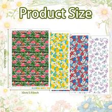 Flamingo/Yellow Lemon/Red & Blue Floral/Butterfly Pattern Transfer Paper, Summer Tropical Series Polymer Clay Printing Paper, Size 5.82 * 3.93 Inches, Suitable For DIY Art Jewelry Earrings Making Special Polymer Clay Transfer Printing - A - View 2