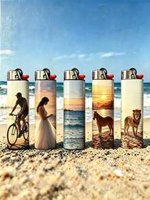 Custom Lighter Packaging Stickers, Can Print Personal Photos, Personalized Lighter Pocket Stickers, Lighter Advertising Decoration, Promotional Gifts, Can Print Logo And Slogan (Lighter Not Included) - Multicolor - View 5
