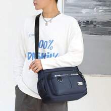Disney Autumn Unisex Solid Color Multi-Pocket Crossbody Bag, Casual Waterproof Nylon Messenger Bag, Adjustable Wide Strap Daily Shoulder Handbag, Multi-Function Women's Shoulder Bag Party Gift - Multicolor - View 6