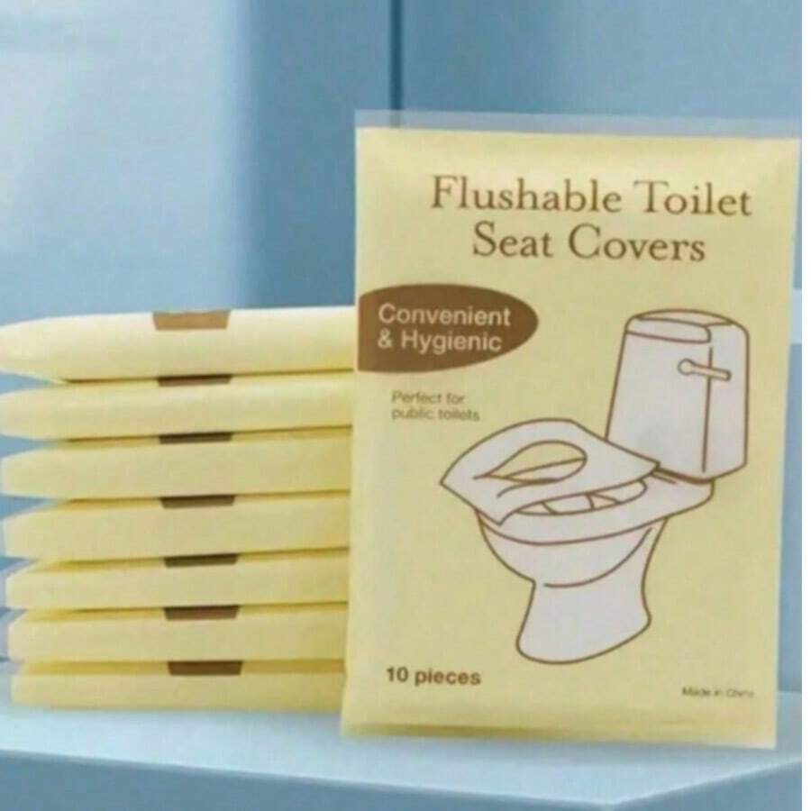 Disposable Toilet Seat Covers, Flushable Paper Toilet Seat Covers, Quick Dissolving, Suitable For Airplane/Travel/Public Restroom/Camping, Lightweight And Hygienic - Multi-color - View 1