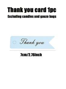 12/6/1 Set - Baptism Gift Set - Blue Teddy Bear Scented Candle Includes Blue Organza Bag And Blue Thank You Tag, DIY Fillable Gift Bag Suitable For Gender Reveal Party, Baby Shower Party Gift, Guest Favor, Christian Baptism, Communion, Church Event, Religious Gift, Ideal Party Favor - Multicolor - View 15