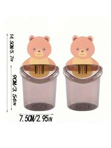 1pc Toothbrush Holder With Drainage Holes - Wall Mounted, Multi-Functional Toothbrush Storage Rack, Suitable For Bathroom, Perfect Bathroom Storage Wall Mounted Toothbrush Holder, Wireless Bathroom Storage, Home Bathroom Decor, Back To School Decor - Multicolor - View 7