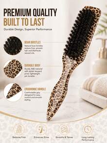 3PCS Hair Styling Brush Set, Curly Hair Detangling Brush, Wide Tooth Comb, Sectioning Tail Comb & Edge Brush Kit For Daily Hair Care, Wavy Curl Styling - Multi-color 3PC - View 7