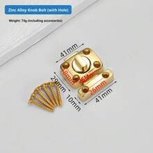 Zinc Alloy Door Lock Latch, 1/2/4 Pcs Rotating Door Bolt For Sliding & Swinging Doors, Water Resistant Security Latch For Bedroom, Bathroom, Cabinet And Home Use - Multi-color - View 15